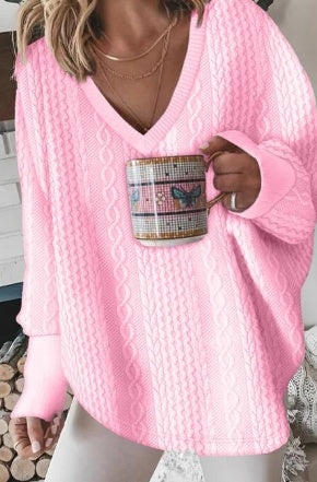 Long Sleeved V-neck Sweatshirt