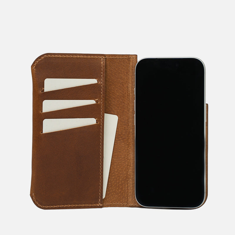 Leather Folio Case Wallet for iPhone 17 Series with MagSafe - The Minimalist 1.0-2