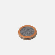 Wool Felt Coaster w/ Leather Rim-4